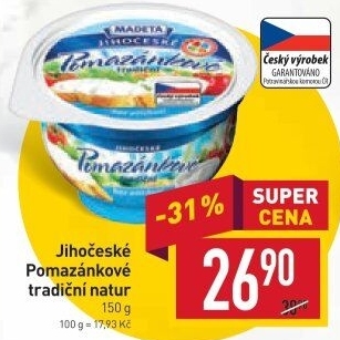 Tradiční pomazánkové Jihočeské Madeta