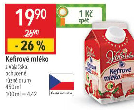 Kefírové mléko ochucené Mlékárna Valašské Meziříčí