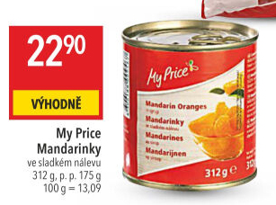 Kompot mandarinky My Price
