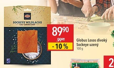 Losos divoký Sockeye uzený Globus