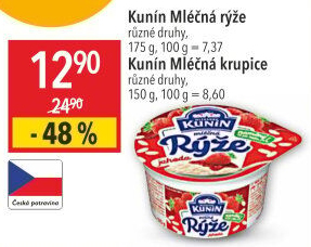 Mléčná rýže Mlékárna Kunín