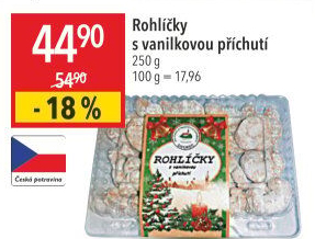 Rohlíčky vanilkové Pekařství a cukrářství Dvorec