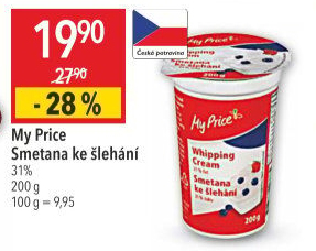 Smetana ke šlehání 31% My Price