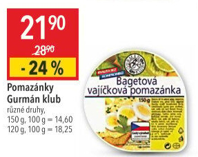 Bagetová vajíčková pomazánka Gurmán klub