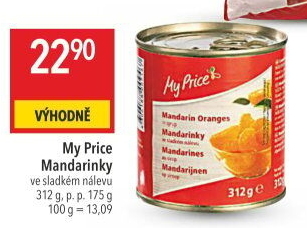 Kompot mandarinky My Price