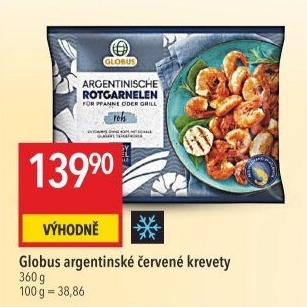 Krevety červené argentinské mražené Globus