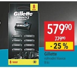 Náhradní hlavice pánské Gillette Mach 3 Charcoal