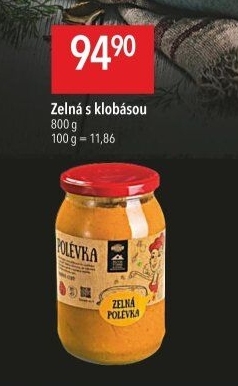 Polévka Zelná s klobásou Globus