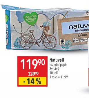 Toaletní papír 3vrstvý Natuvell