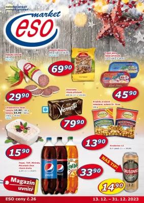 akční leták ESO MARKET 13.12.2023-31.12.2023
