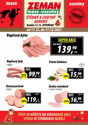 akční leták ZEMAN maso - uzeniny 11.12.2023-17.12.2023