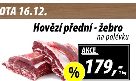 Hovězí přední s kostí - žebro
