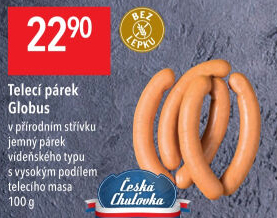Párky s telecím masem Globus