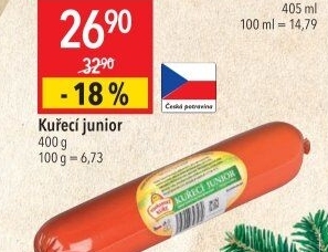 Salám Kuřecí junior Vodňanské kuře