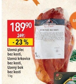 Uzená plec bez kosti Kostelecké uzeniny