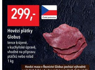 Hovězí plátky Globus