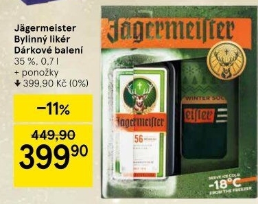 Bylinný likér Jägermeister - dárkové balení