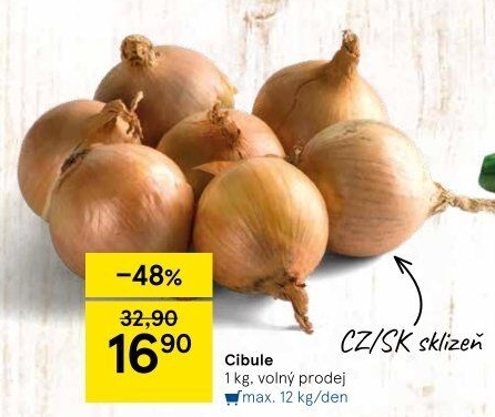 Cibule kuchyňská žlutá