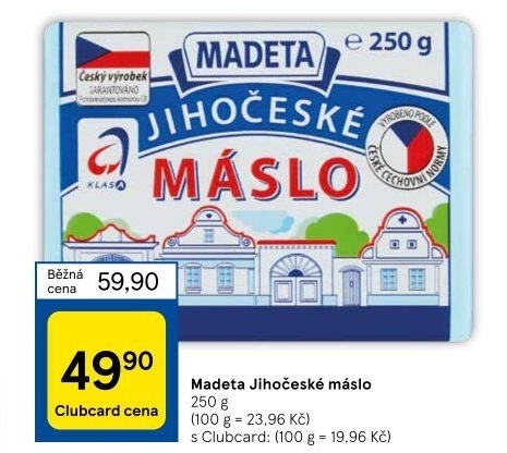 Máslo Jihočeské Madeta