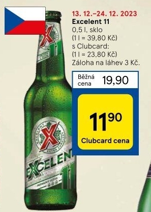 Pivo světlý ležák 11° Excelent