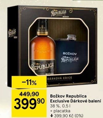 Rum Republica Exclusive Božkov - dárkové balení