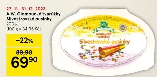 Sýr tvarůžky olomoucké silvestrovské pusinky A.W.