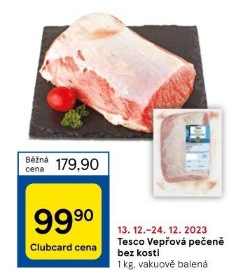 Vepřová pečeně bez kosti Tesco