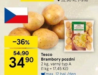 Brambory konzumní pozdní Tesco