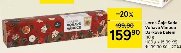 Čaj Voňavé Vánoce bio Leros - dárková kazeta
