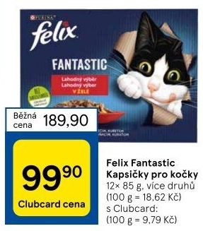 Kapsičky pro kočky Fantastic Felix Purina