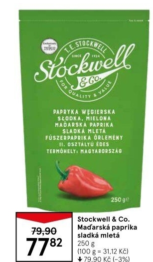 Koření Paprika sladká mletá Stockwell &amp