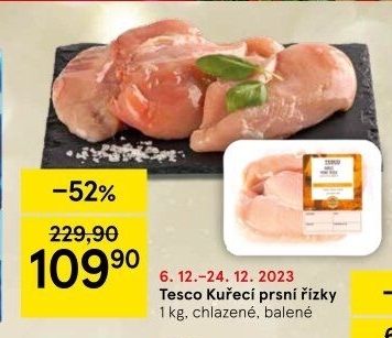 Kuřecí prsní řízky Tesco