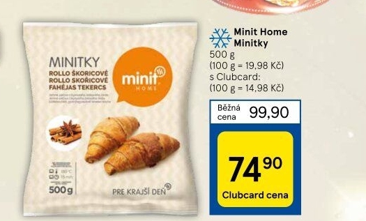Minitky k rozpékání mražené Minit