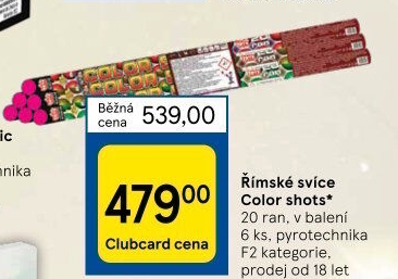 Ohňostroj Římské svíce Tarra