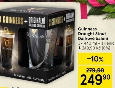 Pivo GuinnessDraught - dárkové balení