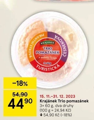 Pomazánky Trio Krajánek