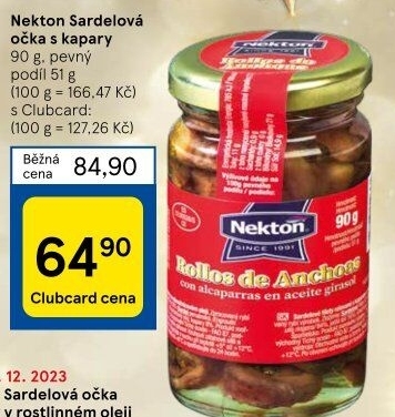 Sardel očka s kapary Nekton