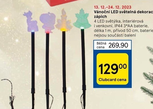 Vánoční svítící LED dekorace