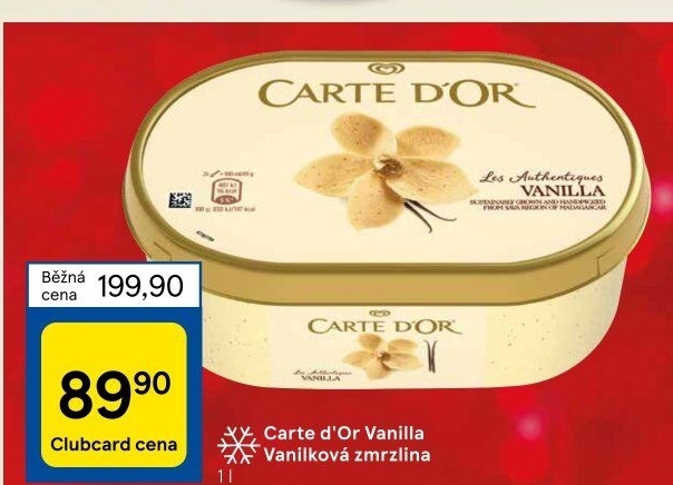 Zmrzlina ve vaničce Carte D'