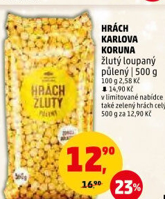 Hrách žlutý Karlova Koruna