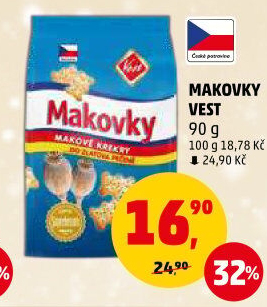 Krekry makovky Vest