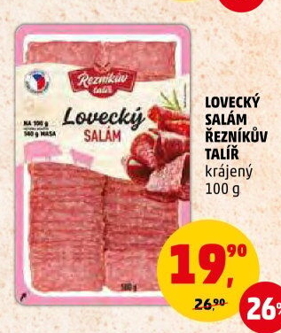 Salám lovecký Řezníkův talíř