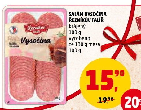 Salám Vysočina Řezníkův talíř