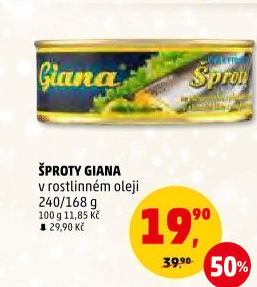 Šproty v oleji Giana