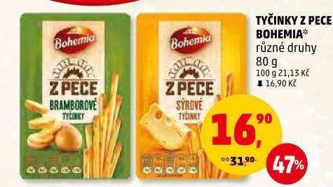 Tyčinky Z pece Bohemia Chips