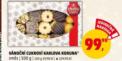 Vánoční cukroví Karlova Koruna