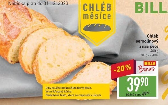 Chléb semolinový