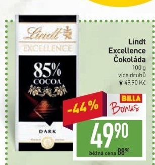 Čokoláda Excellence Lindt