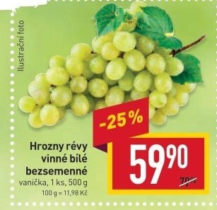 Hrozny bílé bezsemenné