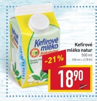 Kefírové mléko neochucené Mlékárna Valašské Meziříčí